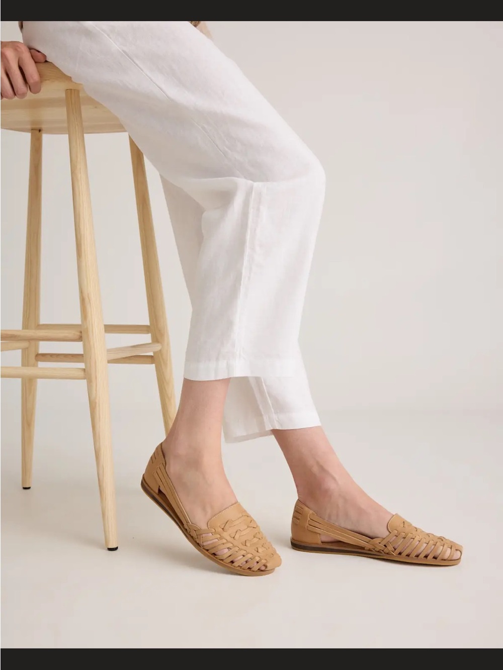 Quince Huarache Flats, woven 100% Leather